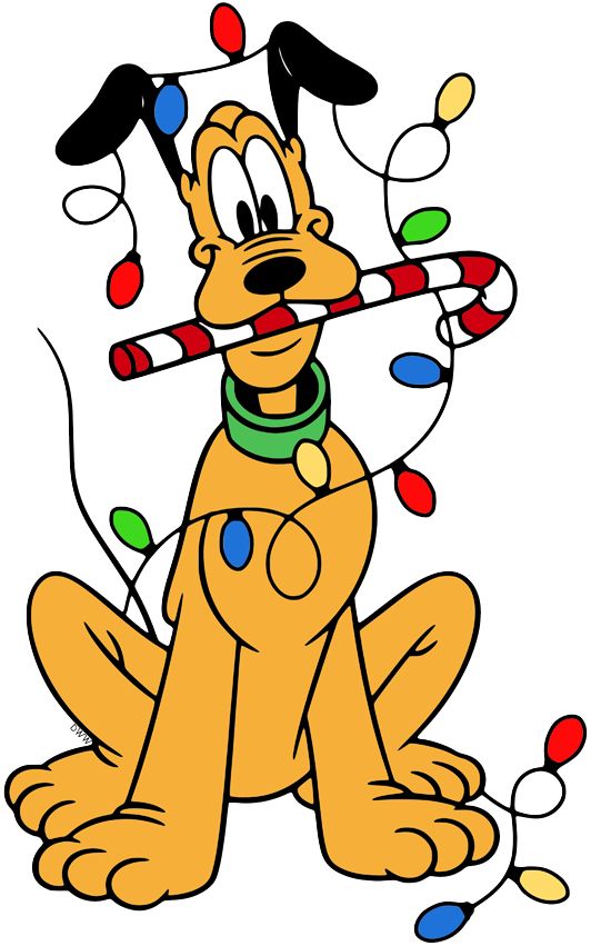 pluto with chirstmas lights